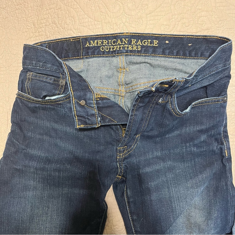 American Eagle Outfitters Dark Blue Women's Skinny Jeans